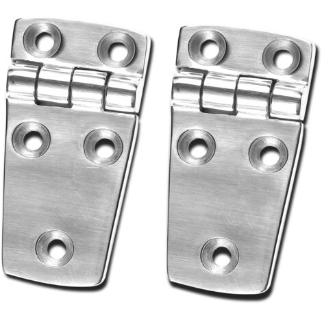Cerniere per porte e ripiani in acciaio per impieghi gravosi, cerniere per barche in acciaio inossidabile, cerniere per armadietti, garage per barche in acciaio inossidabile, 2 pezzi, 38 mm x 70 mm