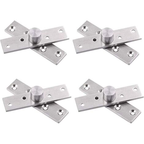 Cerniere per porte pivotanti a scomparsa a 360 gradi, 4 pezzi, cerniere per porte in legno superiori e inferiori in acciaio inossidabile ispessito per mobili