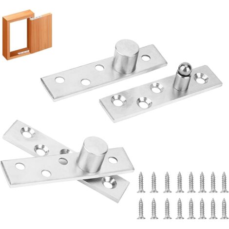 Cerniere per porte pivotanti Cerniere per porte con rotazione a 360 gradi Cerniera per porte pivotante in acciaio inossidabile Perno eccentrico con viti per accessori per finestre di armadietti (1)