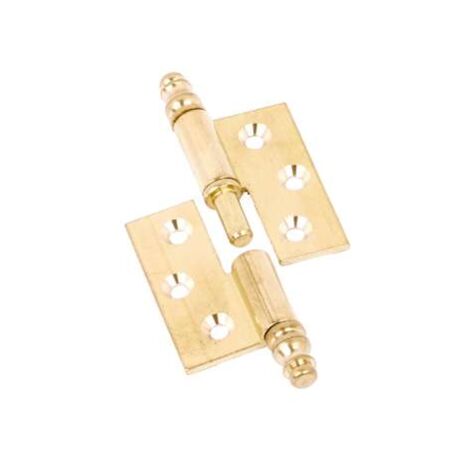 Cerniere Piane Canotto Liscio Ottone Lucido Mm.40X40 Destra
