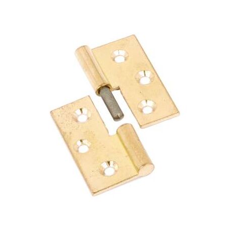 Cerniere Piane Lisce Ottone Lucida Mm.50X40 Destra