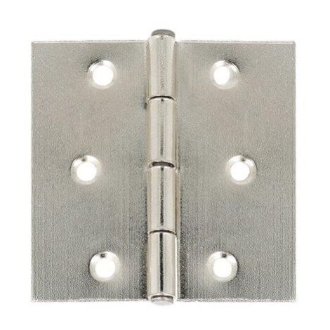 CERNIERE QUADRATE NICHELATE 40X40MM PZ2