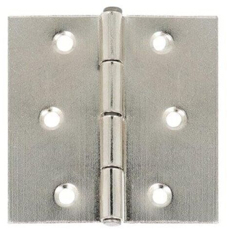 Cerniere quadre con spina fissa Masidef ferro zincato 50 x 50 mm 2 pz