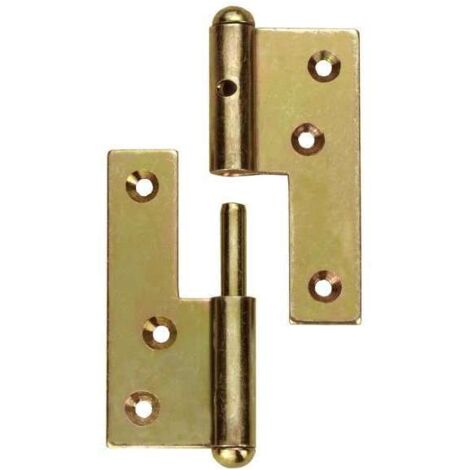 Cerniere sfilabili Masidef destra zincate 80 mm giallo 1 pz