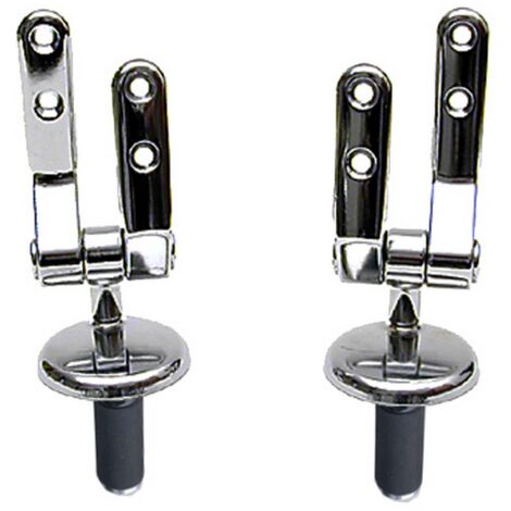 CERNIERE X COPRIVASI C/TASSEL+VITI INOX PZ.2