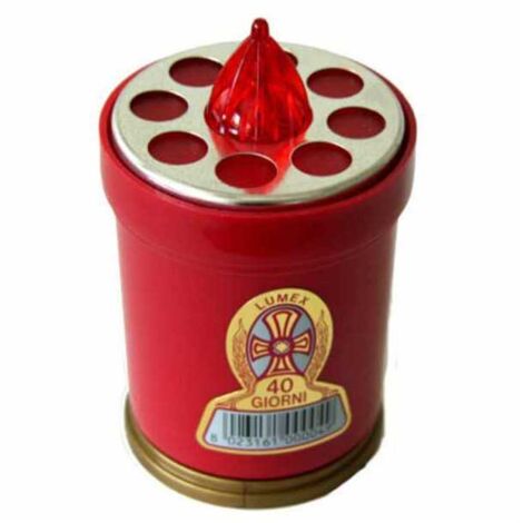 Cero Votivo Lumi Batería GG 40 Básico Rojo Ater