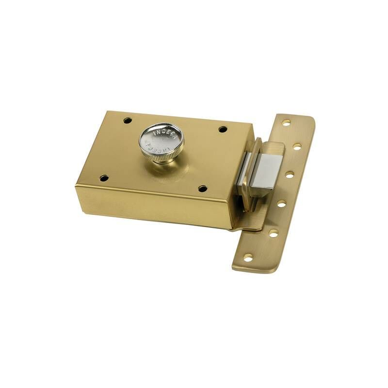 

Cerradura de sobreponer 303/60 latonada - Inceca