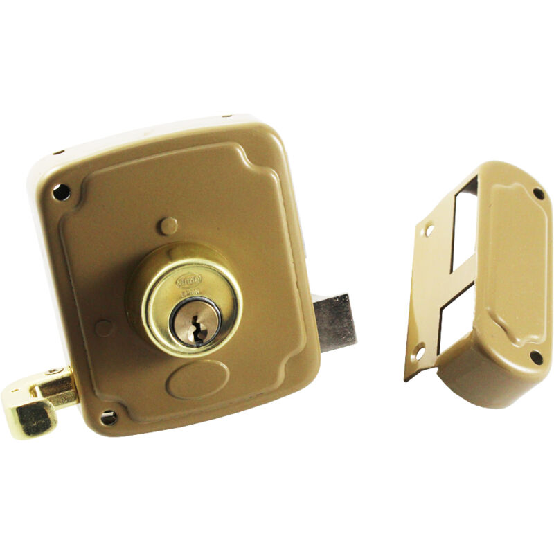 Cahersa- Cerradura Amig 72U-80 Esmaltado Oro Derecha
