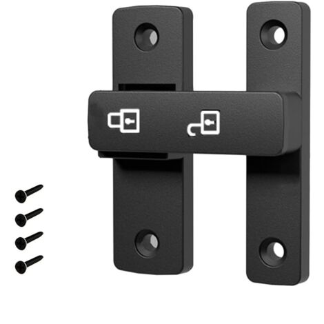 Cerradura corredera iluminada de 180 grados, fabricada en aleación de zinc, para hogar, baño, dormitorio, garaje, armario (negra).