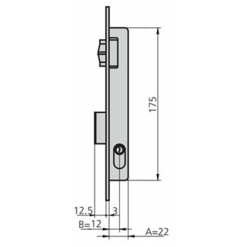 

Cvl Cerradura 1963V/5 25 Oval Rod.Pale.