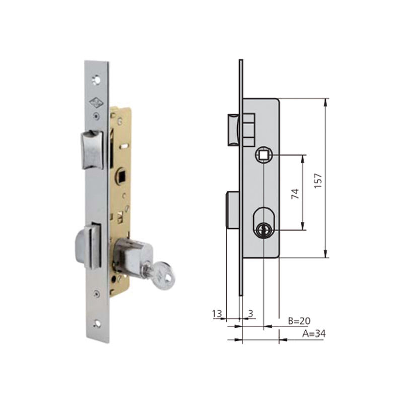 

Cerradura embutir acero inox 1964/6 - CVL