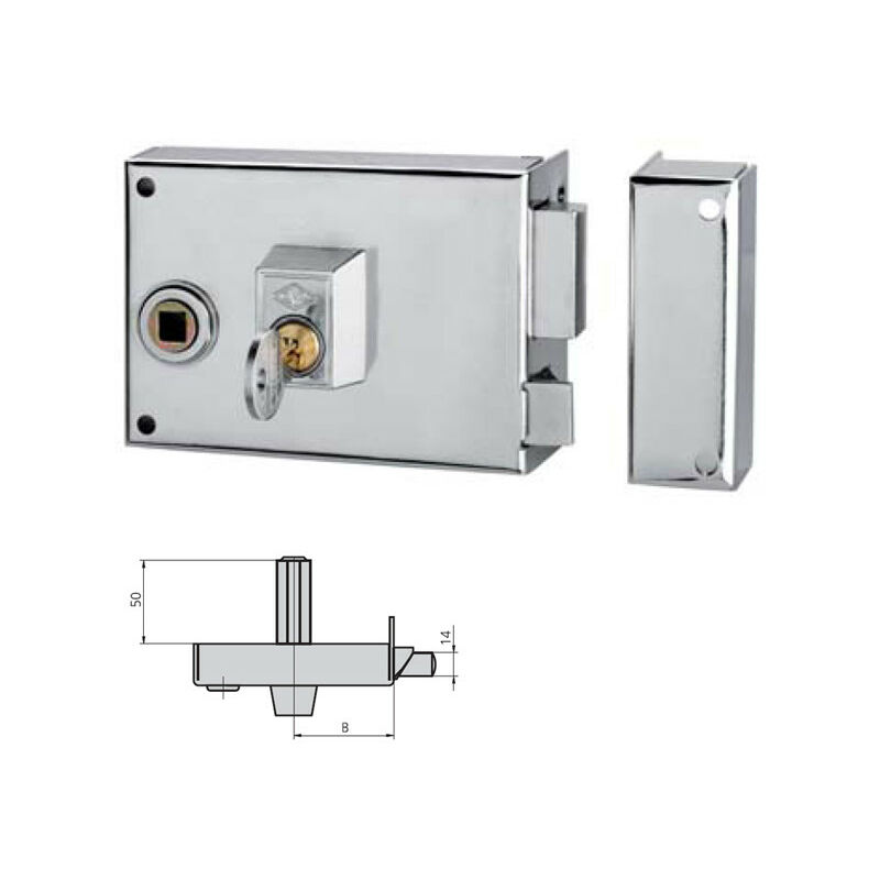 

CVL - Cerradura Sobrep Dcha Esmal 120 Mm