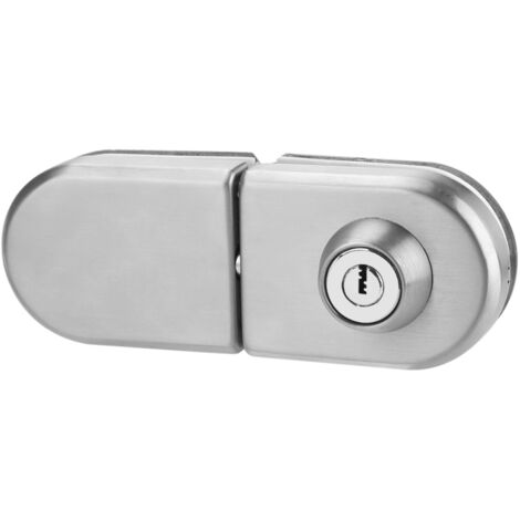 Cerradura de acero inoxidable de 10–12 mm con llave para puertas de cristal, baños, dormitorios y hoteles.