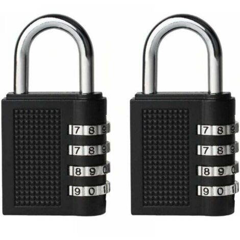 Cerradura de combinación de 2 piezas, candado exterior para taquillas escolares, cajas de herramientas, código reiniciable de 4 dígitos, llave para armario exterior