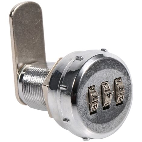 Cerradura de combinación de 3 dígitos para armarios de zinc, cerradura de combinación segura sin llave n.° 2
