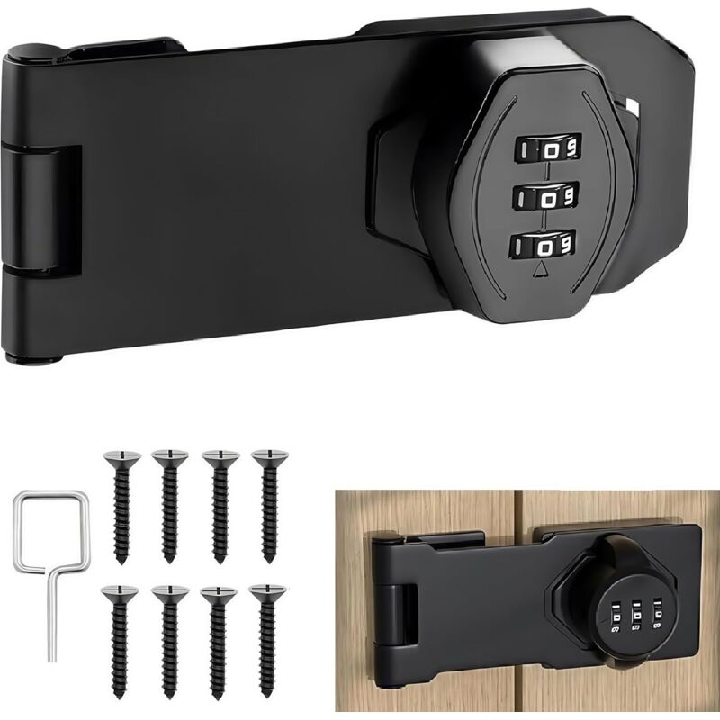 Cerradura de combinación para muebles, pestillo sin llave, cerradura con código para puerta de gabinete, cerradura de combinación de 3 dígitos,