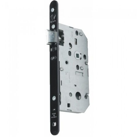 Cerradura de embutir D452 VACHETTE - Cerrojo 50 mm - Placa frontal anticorrosión - Derecha - Sin cerradero - D452VR50T20/10SG