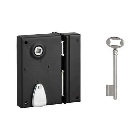 Cerradura de embutir vertical, cerrojo, 1/2 vuelta, 70x110, derecha, 1 llave