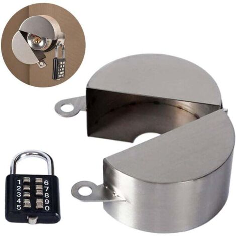 Cerradura de grifo exterior de acero inoxidable KZQ con candado codificado. Dispositivo de seguridad para jardín y hogar que previene el robo de agua y el uso no autorizado.