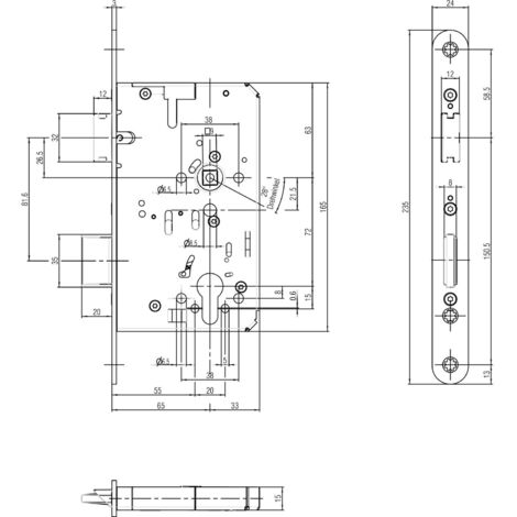 Cerradura de hacer muescas anti pánico PZ65/72/924rd PAF-BB-2320 DLERmata