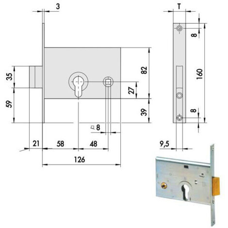 Cerradura de Inserción de Correas All 44145-60-0 Cisa