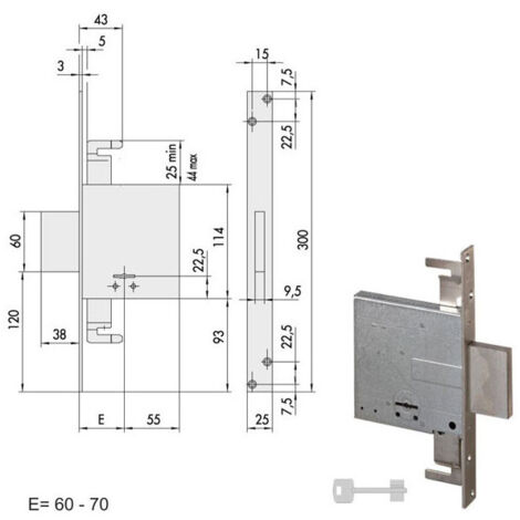 Cerradura de Inserción de Hierro 57015-60-0 Cisa