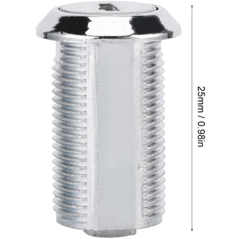 Cerradura de leva de zinc 103-25 – 4 piezas con accesorios y llaves para armario, buzón y puerta corredera.