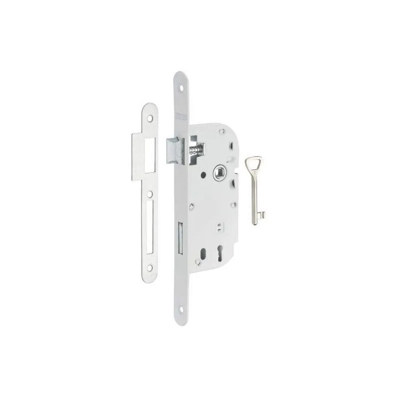 

Cerradura de mortaja, cerrojo de 40 mm, cerrojo BR, blanco, 1 llave.
