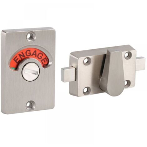Cerradura de puerta con mosquitera de privacidad, cerradura de puerta con tornillo insertado gratis, baño, inodoro