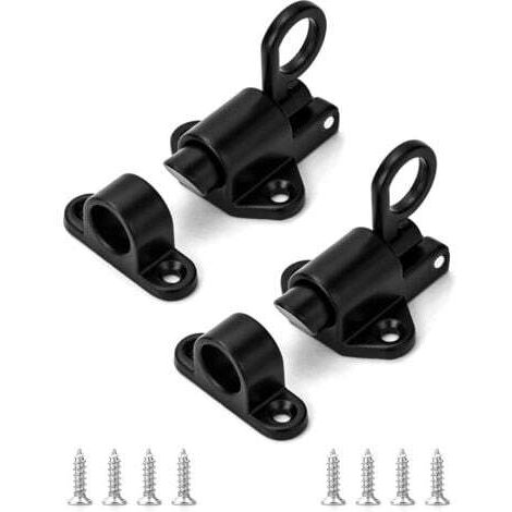 Cerradura de puerta con resorte, pestillo de aleación de aluminio con tornillos, cerradura de resorte de seguridad, cerradura automática para puertas de madera, ventanas, puertas de armario y balcones