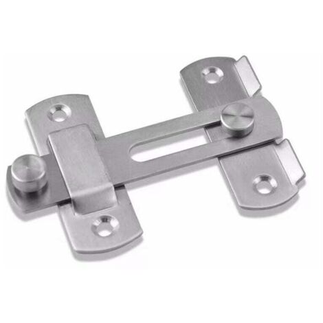Cerradura de puerta corrediza Ulisem con pestillo de palanca y hebilla, con tornillos para puertas, ventanas, armarios y jardines, acabado cepillado de aleación de zinc (S)