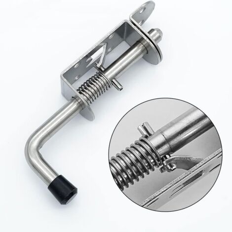 Cerradura de puerta de 128 mm, pestillo de acero inoxidable de alta resistencia, cerradura portátil para puerta y ventana, con cabezal y tornillos, reforzada, 1 pieza.