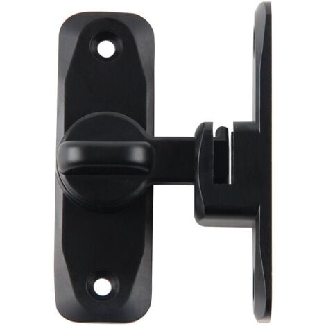 Cerradura de puerta de 90/180 grados, hebilla de ángulo recto, perno de hebilla de puerta, cerradura de puerta de granero, cerradura de puerta corrediza, cerradura de gabinete (negro)