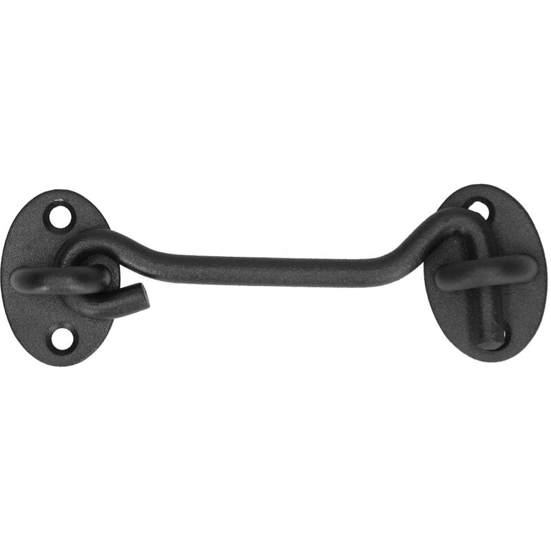 Cerradura de puerta de Granero de acero inoxidable, Kit de cerradura de puerta corredera negra, pieza de Hardware