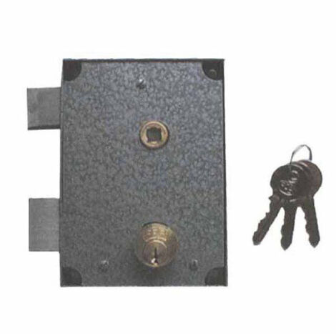 Cerradura de puerta de hierro cilindro corto izquierda 48 FPB
