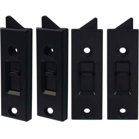 Cerradura de puerta de repuesto KZQ de 4 piezas para pestillo basculante y cerraduras de puertas corredizas para interiores, ventanas, puertas de baño, garajes, etc.