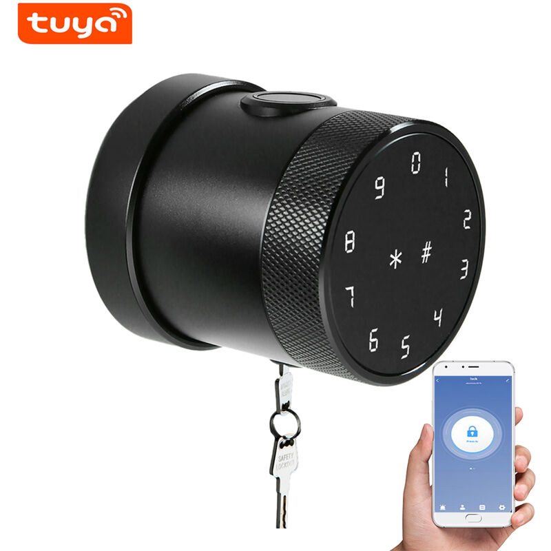 

Cerradura de puerta de seguridad antirrobo inteligente Huella digital electronica BT Lock APP Tuya Control remoto Numero de codigo de contrasena