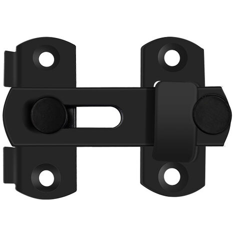 Cerradura de puerta doble 2C, cerradura de puerta de granero corrediza, ventana de gabinete, puerta de armario, pestillo de acero al carbono, negro