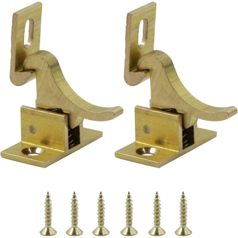 Cerradura de puerta en ángulo recto de 90 grados - Juego de 4 pestillos deslizantes con tornillos para puertas de baños y ventanas, herrajes para