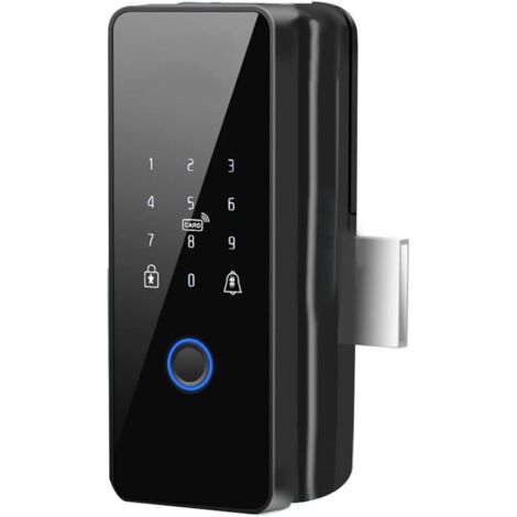Cerradura de Puerta Inteligente Tuya Wifi una Prueba de Agua Cerradura de Llanta ElectróNica con Huella Digital para Puerta de Vidrio, Estilo 3