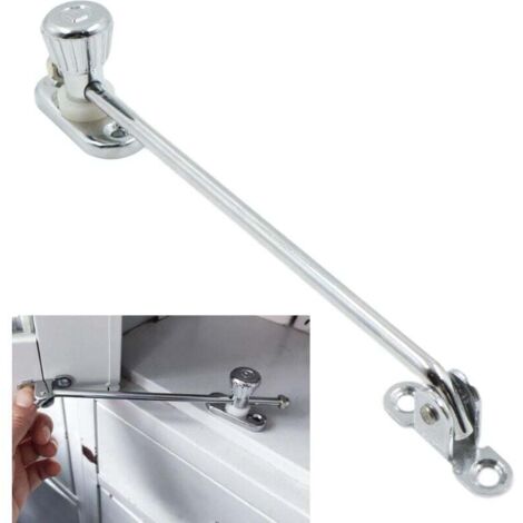 Cerradura de seguridad con limitador de ventana KZQ de 1 pieza: apertura ajustable, hecha de aleación de zinc y acero, para inclinar/girar la ventana hacia adentro o hacia afuera para ajustar la apert