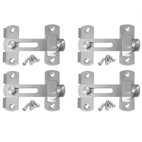 Cerradura de seguridad de palanca para puerta corrediza de acero inoxidable de 4 piezas para puertas, ventanas y muebles.