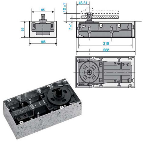 Cerradura de suelo 7100 105 Me7111 Mab