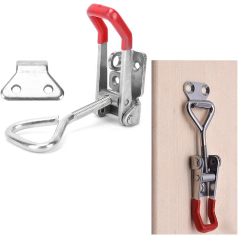 Cerradura de trinquete SD GH-4003-SS de acero inoxidable - Fuerza de sujeción 600 kg / 1323 lb - Modelo ajustable para montaje decorativo y permanente