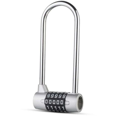Cerradura de viga de 2,75 pulgadas para puerta de gabinete, contraseña, gimnasio, 5 cerraduras de combinación, candado de aleación de zinc sólido reiniciable