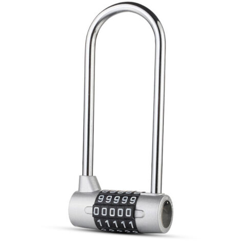 Cerradura de viga de 2,75 pulgadas para puerta de gabinete, contraseña, gimnasio, 5 cerraduras de combinación, candado de aleación de zinc sólido reiniciable