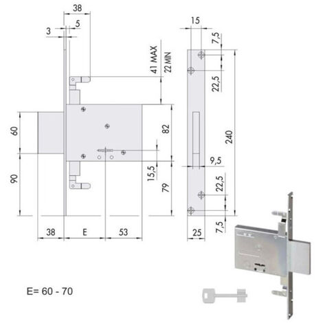Cerradura doble de mapa Inf.All 57016-60-0 Cisa