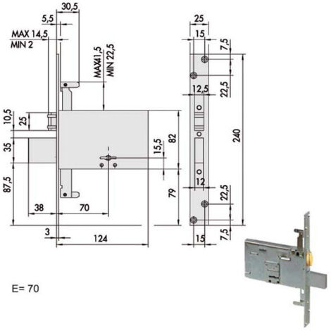 Cerradura Doble Mapa Inf.All 57325-73-0 Cisa