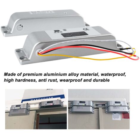Cerradura eléctrica de pestillo para puertas de aleación de aluminio, para sistemas de control de acceso, bloqueo automático, de 12 V a 24 V.