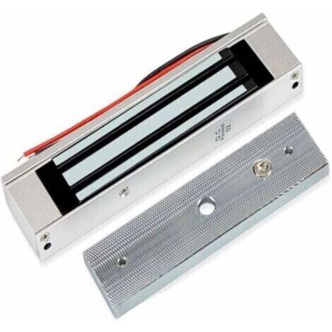 Cerradura electromagnética impermeable, 180 kg (350 lbs), cerradura electromagnética para sistemas de control de acceso, 12 V CC, cerradura magnética para puertas, seguridad exterior